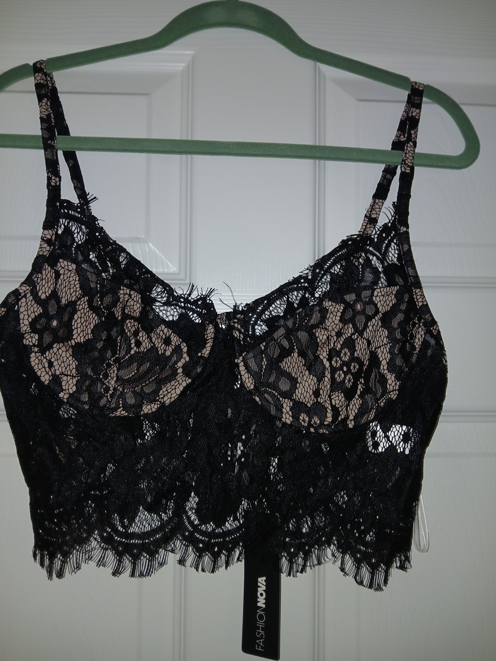 Fashion Nova Black Lace Flare Pants Set - Picture 4 of 7